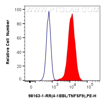 FC experiment of Raji using 98163-1-RR (same clone as 98163-1-PBS)