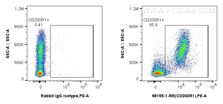 FC experiment of mouse bone marrow cells using 98155-1-RR