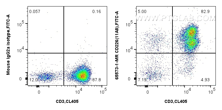 FC experiment of human PBMCs using 65573-1-MR