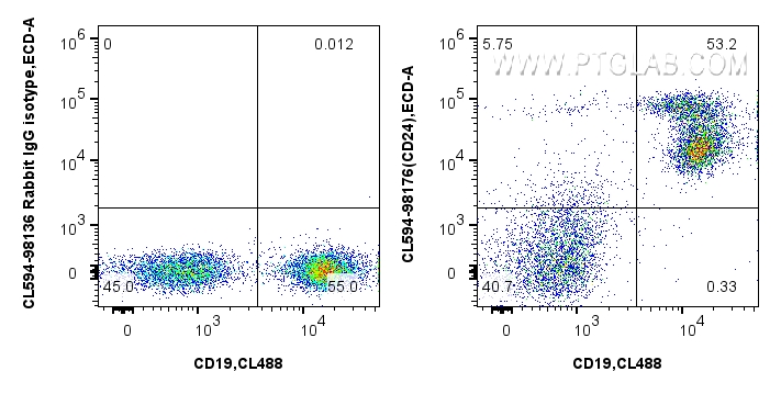 FC experiment of mouse splenocytes using CL594-98176