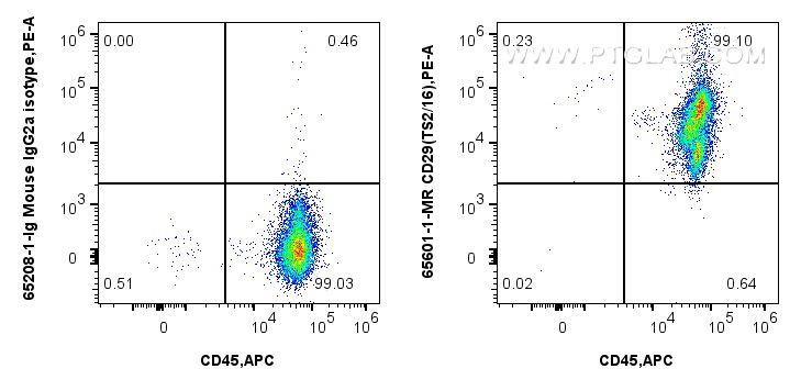 FC experiment of human PBMCs using 65601-1-MR