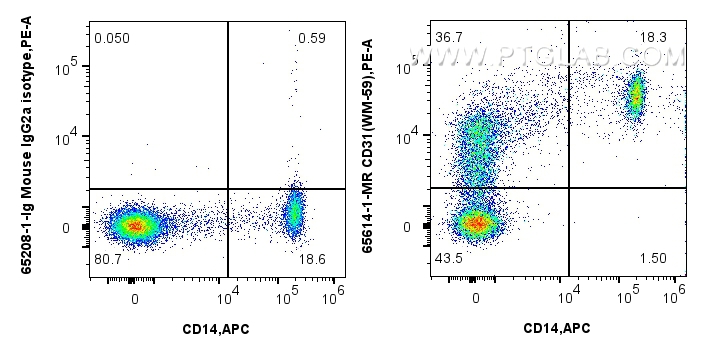 FC experiment of human PBMCs using 65614-1-MR