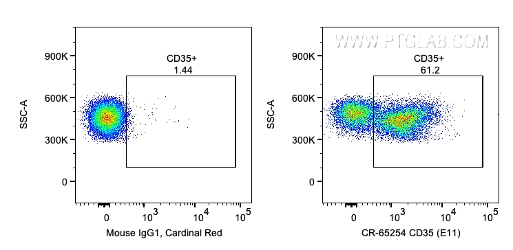 FC experiment of human PBMCs using CR-65254