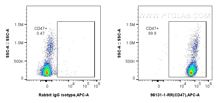 FC experiment of human PBMCs using 98131-1-RR