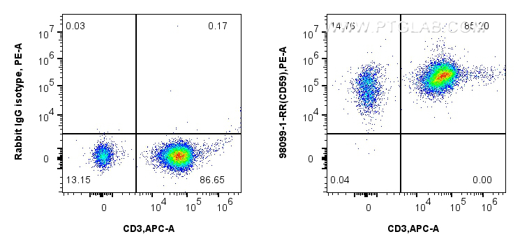 FC experiment of human PBMCs using 98099-1-RR