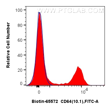 FC experiment of human PBMCs using Biotin-65572