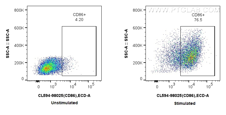 FC experiment of mouse splenocytes using CL594-98025