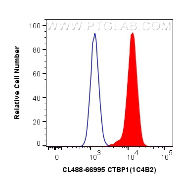 FC experiment of HepG2 using CL488-66995