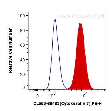 FC experiment of HeLa using CL555-66483