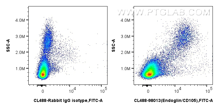 FC experiment of human PBMCs using CL488-98013