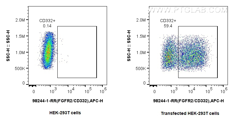 FC experiment of Transfected HEK-293T using 98244-1-RR