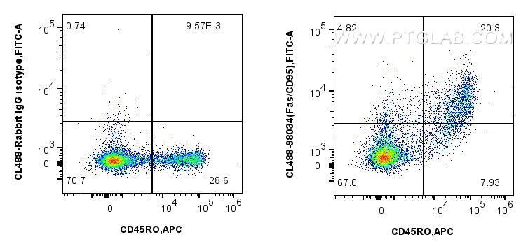 FC experiment of human PBMCs using CL488-98034