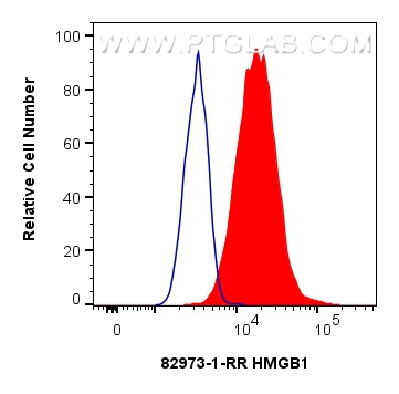 FC experiment of HeLa using 82973-1-RR (same clone as 82973-1-PBS)