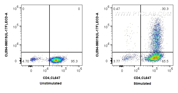 FC experiment of C57BL/6 Th17-polarized splenocytes using CL594-98019