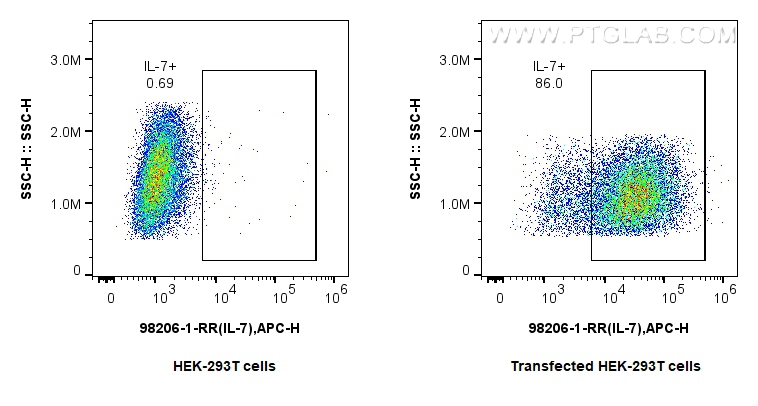 FC experiment of Transfected HEK-293T using 98206-1-RR