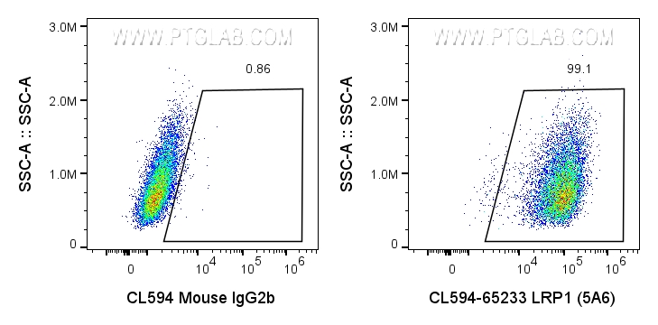 FC experiment of U-87 MG using CL594-65233