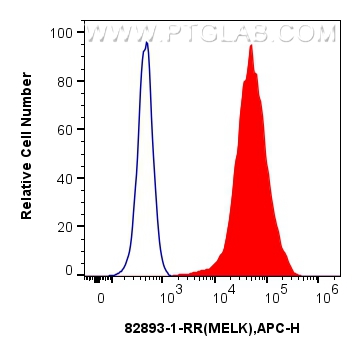 FC experiment of MCF-7 using 82893-1-RR (same clone as 82893-1-PBS)