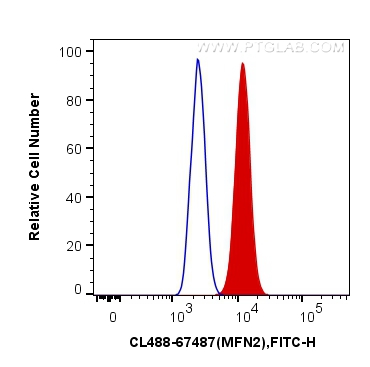 FC experiment of HepG2 using CL488-67487