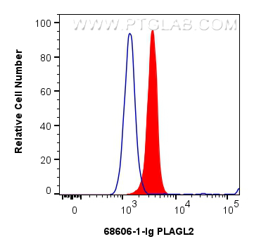 FC experiment of HepG2 using 68606-1-Ig