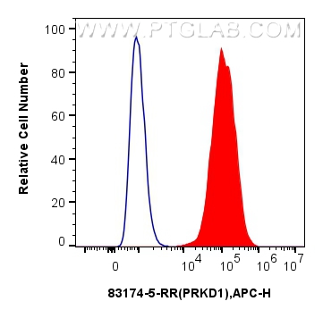 FC experiment of HeLa using 83174-5-RR (same clone as 83174-5-PBS)