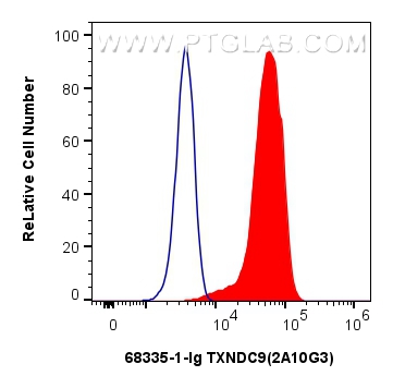 FC experiment of HEK-293 using 68335-1-Ig (same clone as 68335-1-PBS)