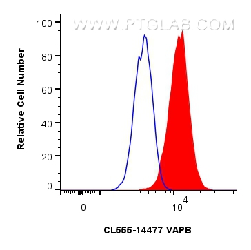 FC experiment of HepG2 using CL555-14477