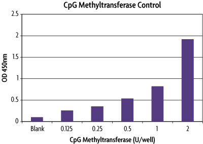 DNMT Activity / Inhibition Assay with CpG Methyltransferase.
